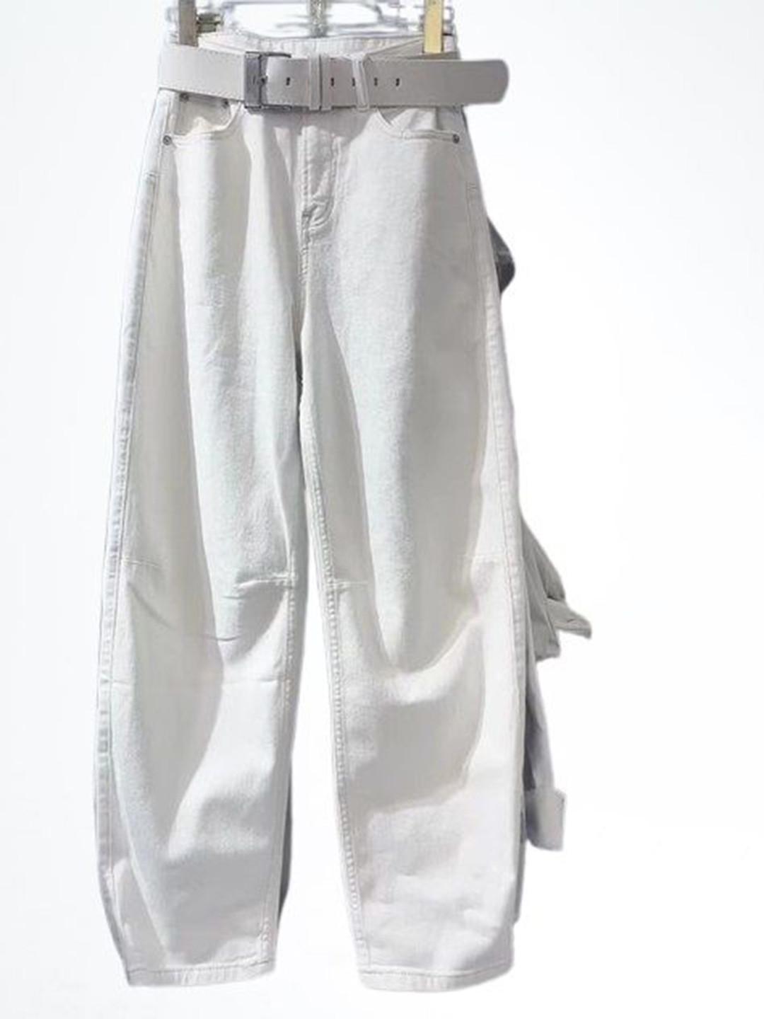 

DressBerry Women Cotton Mid-Rise Baggy Jeans, White