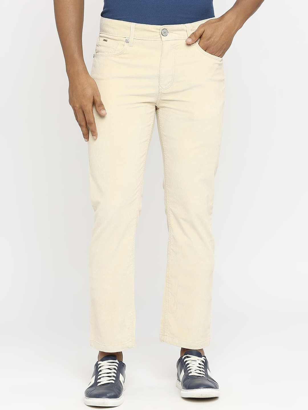 

Basics Men Comfort Corduroy Trousers, Beige
