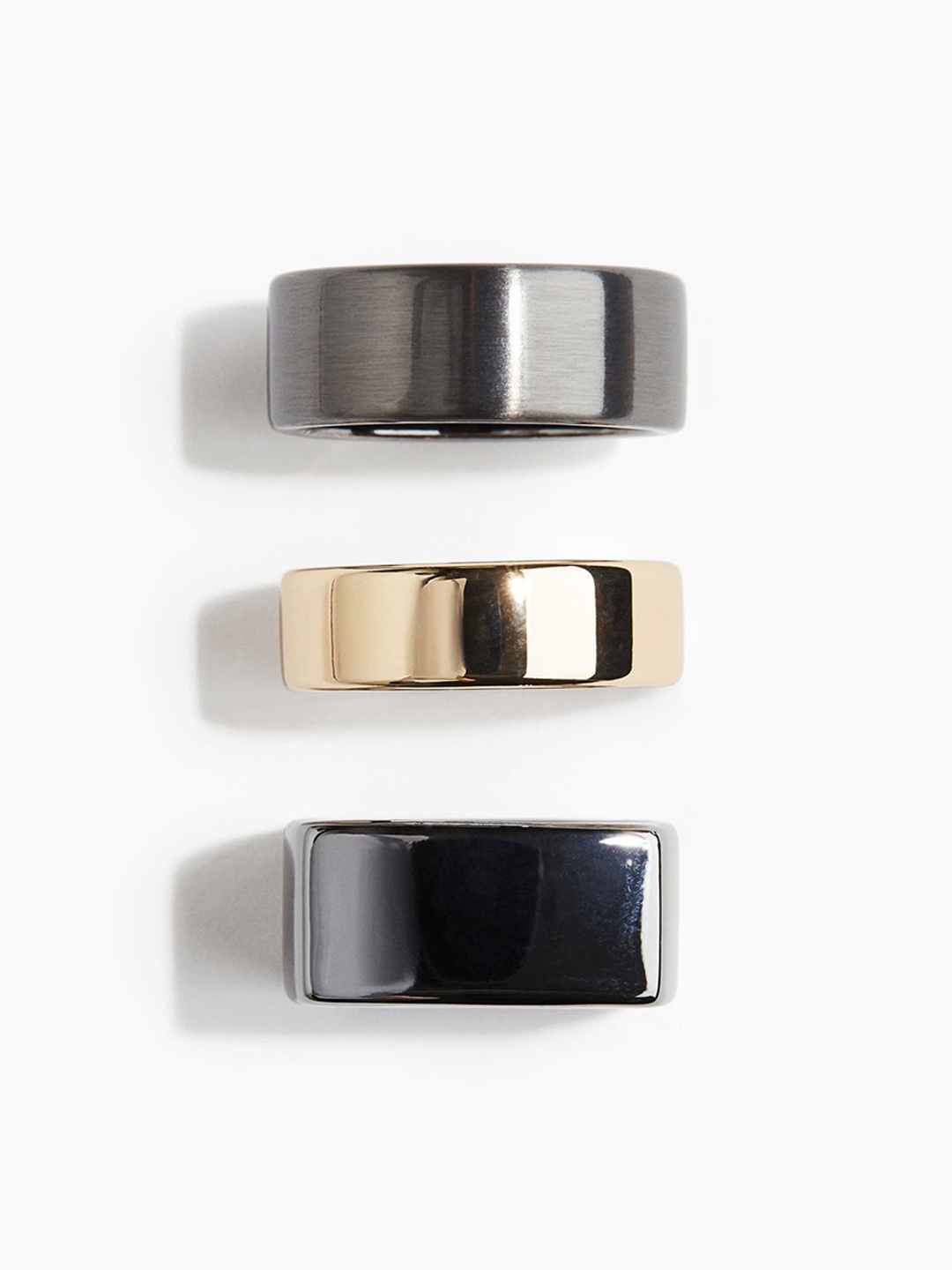 

H&M Men 3-Pack Rings, Silver