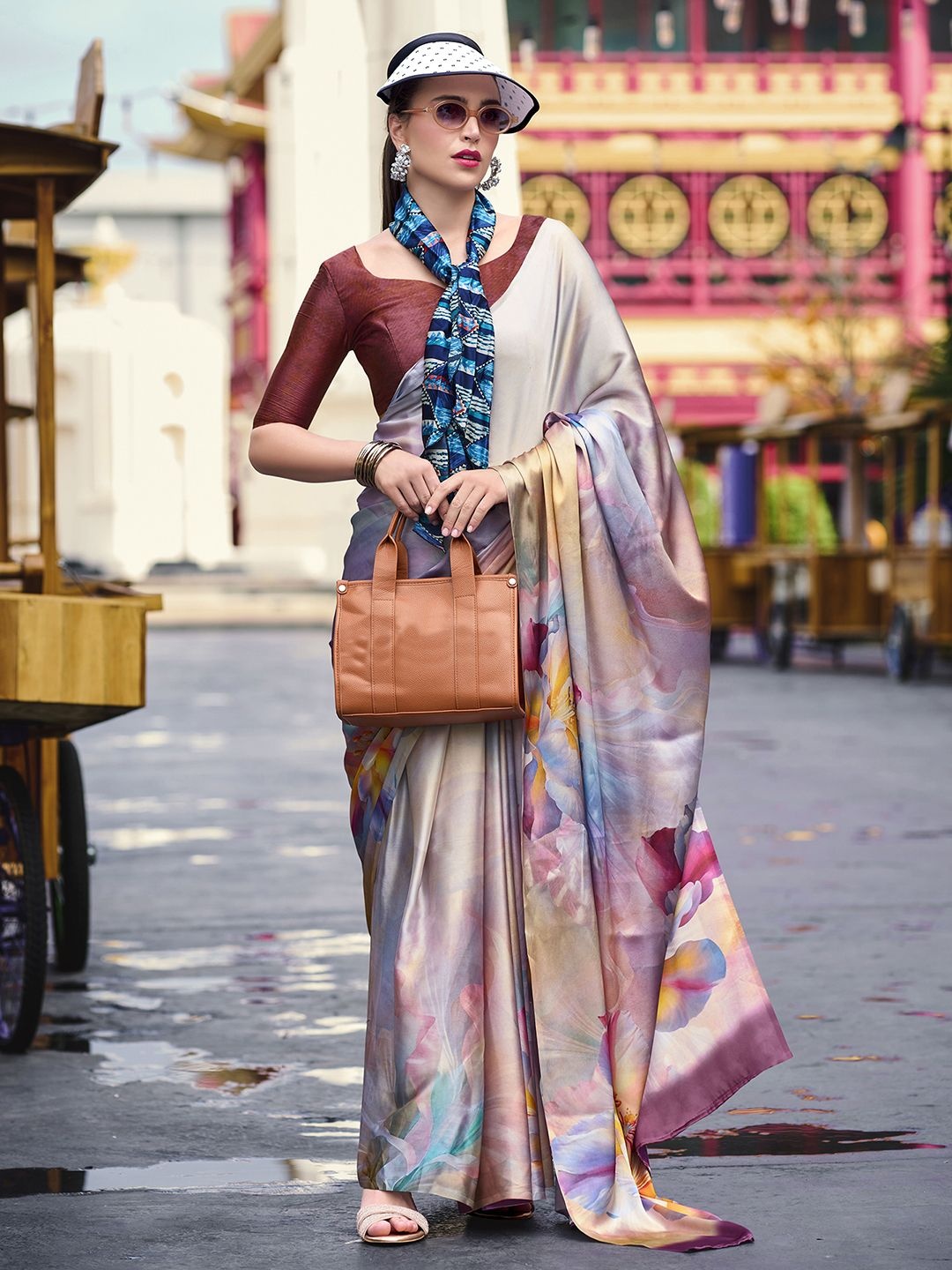 

Satrani Silk Blend Saree, Mauve