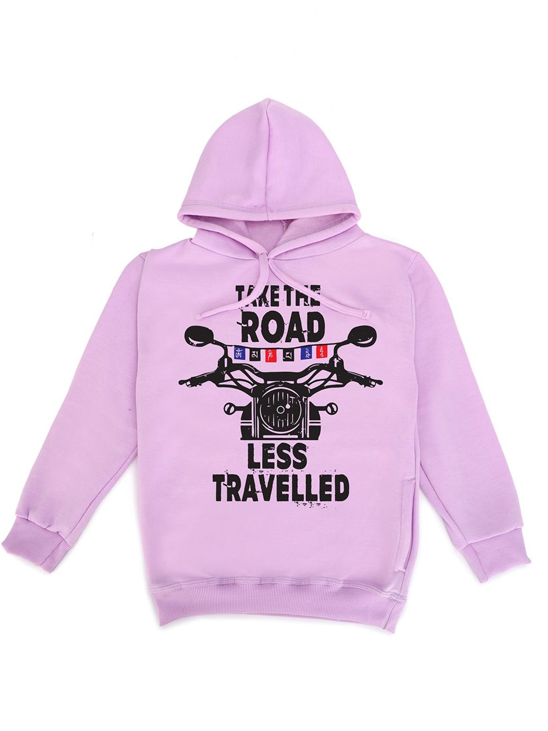 

Fabvio Plus Unisex Kids Printed Hooded Sweatshirt, Lavender