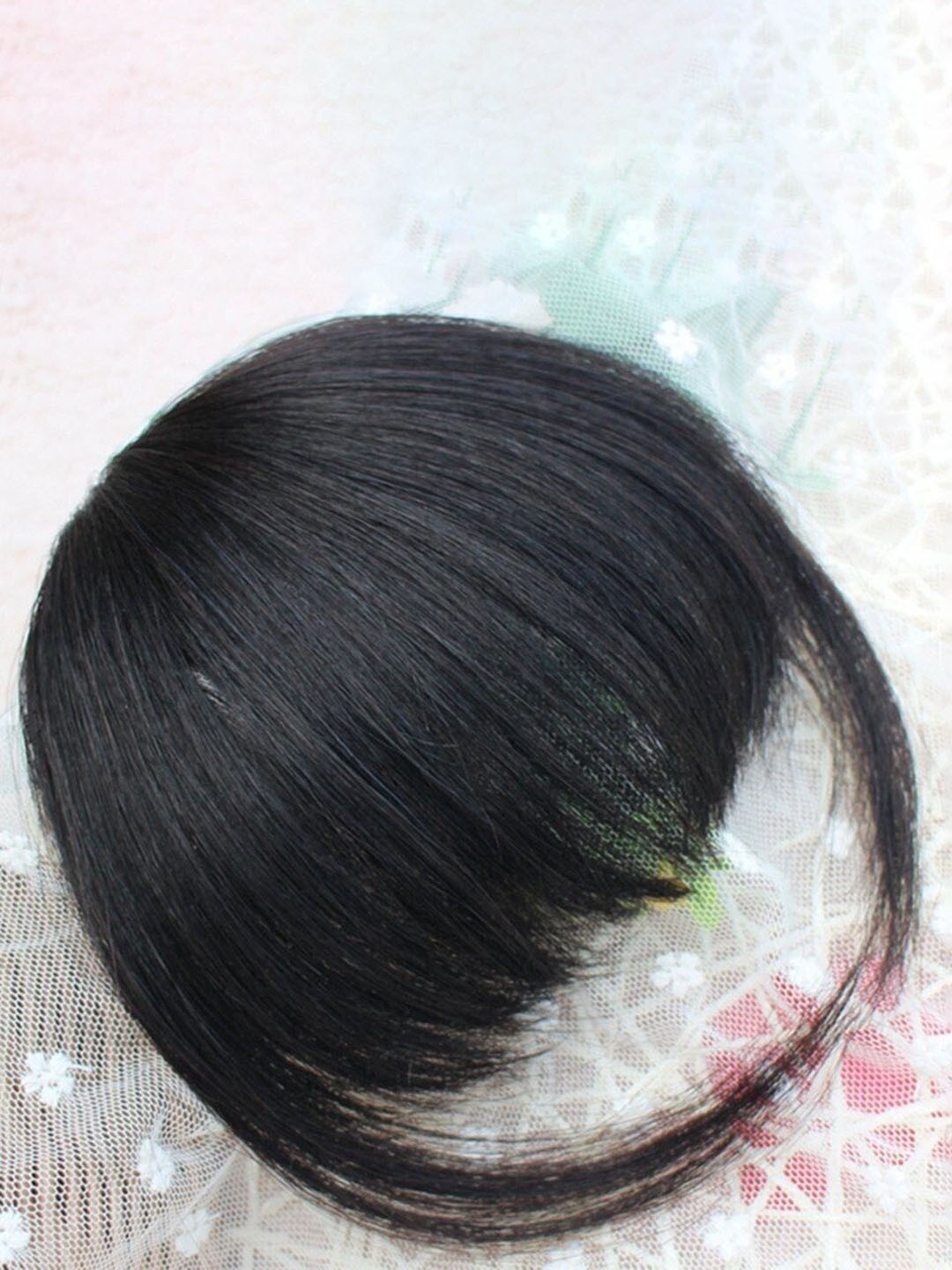 

camola deva Clip-In Straight Toupee Hair Extension - Black - 6 Inch