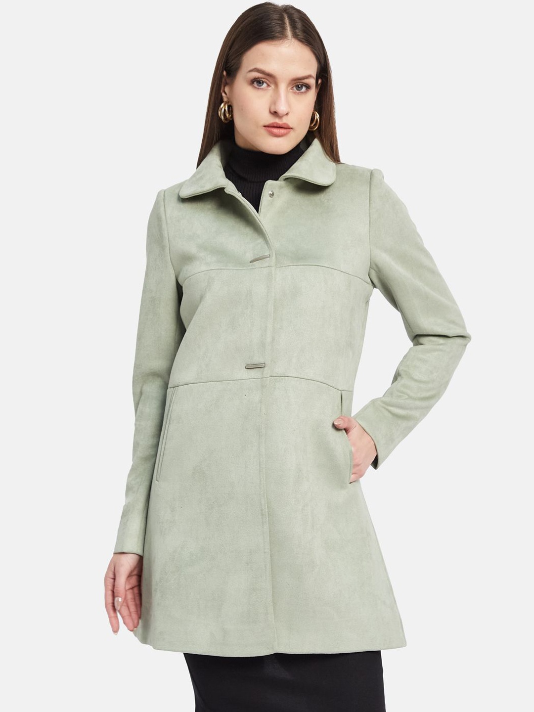 

METTLE Long Sleeves Overcoat, Olive