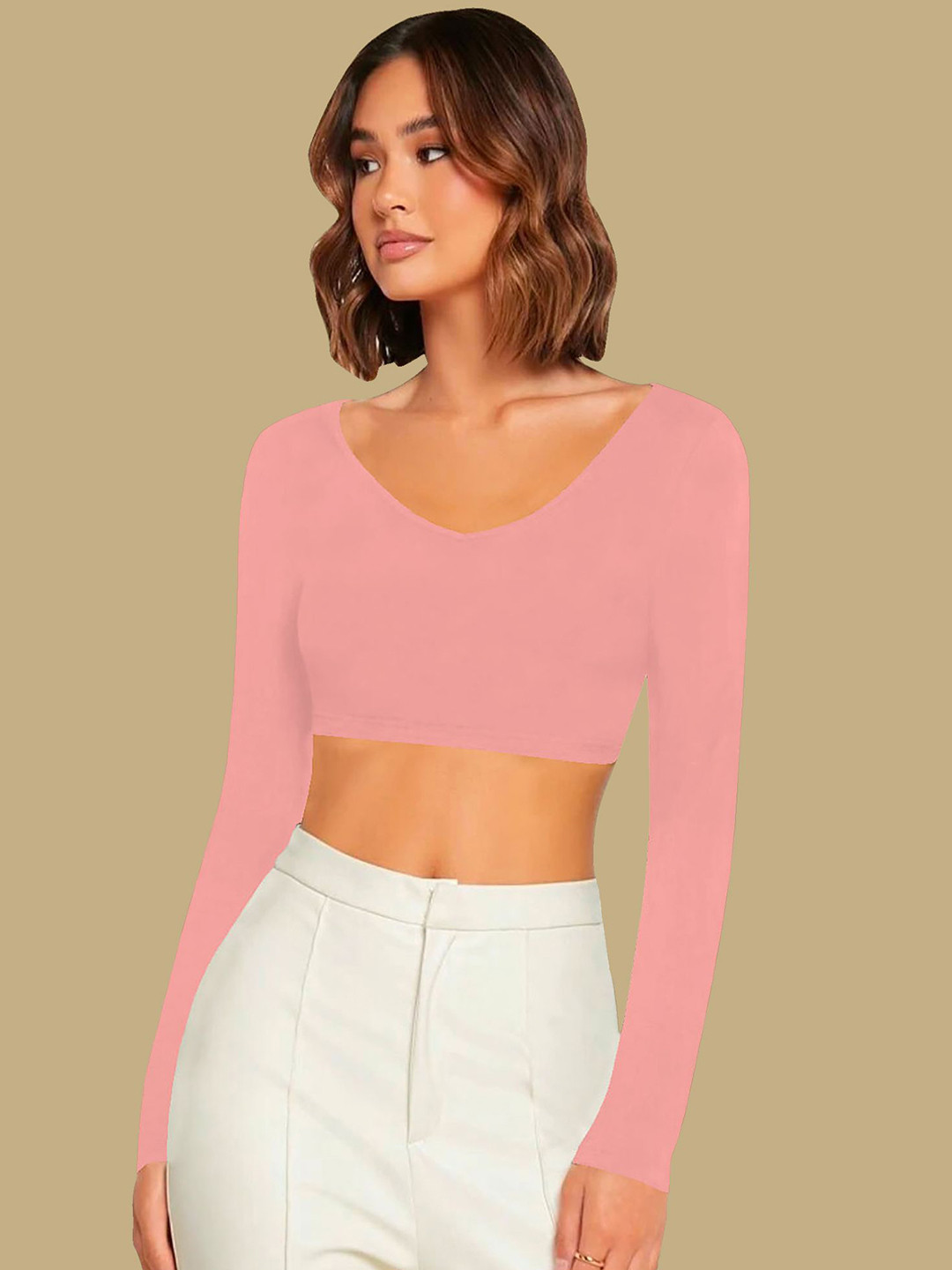 

Dream Beauty Fashion Crop Top, Peach