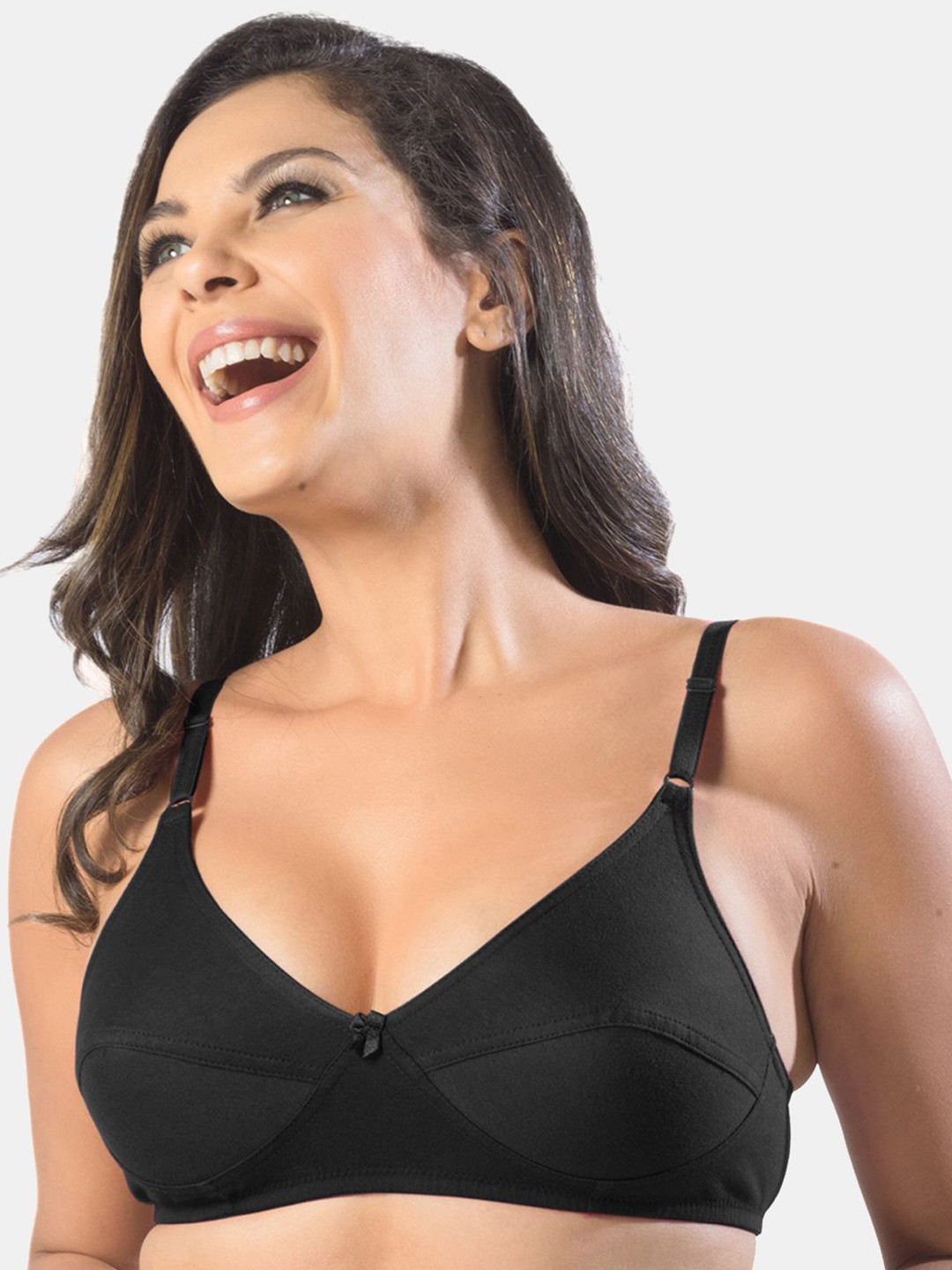 

Sonari Women Medium Coverage Non Padded Bra Everyday, Black