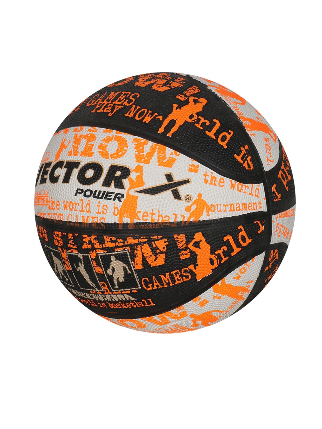 

VECTOR X POWER Printed Basketball With Air Needle, Black