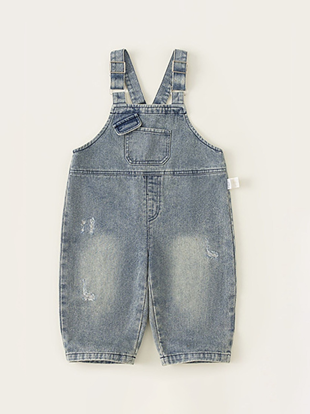 

LULU & SKY Kids Denim Dungarees, Blue