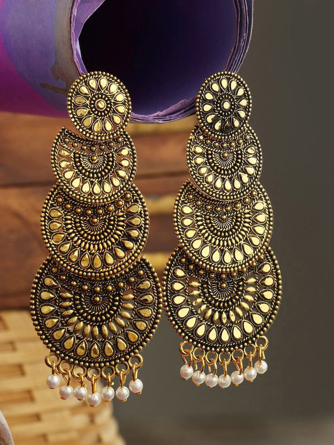 

Anouk Gold Plated Contemporary Shaped Drop Earrings