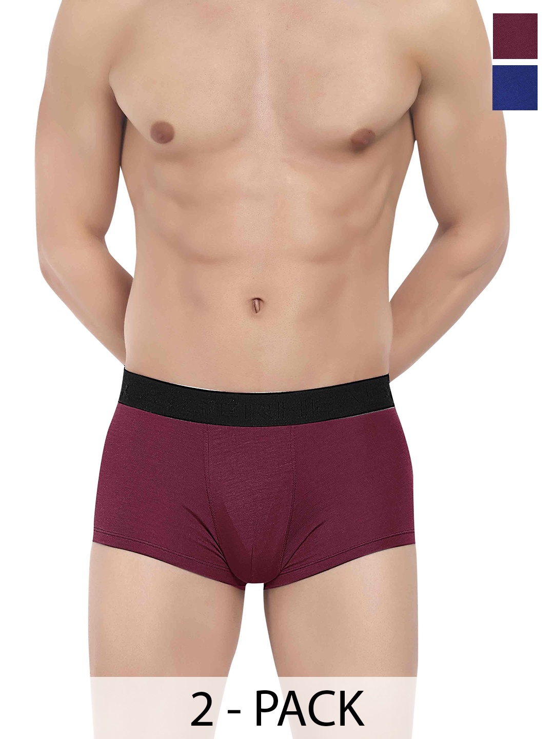 

LOGGERHEAD Pack Of 2 Cotton Short Trunks LHMT002-Blue-Maroon