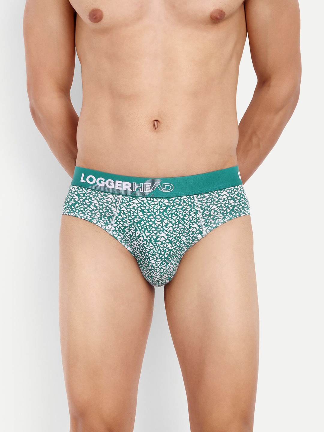 

LOGGERHEAD Printed Mid Rise Brief - LHPB006-Pista-Pista, Green