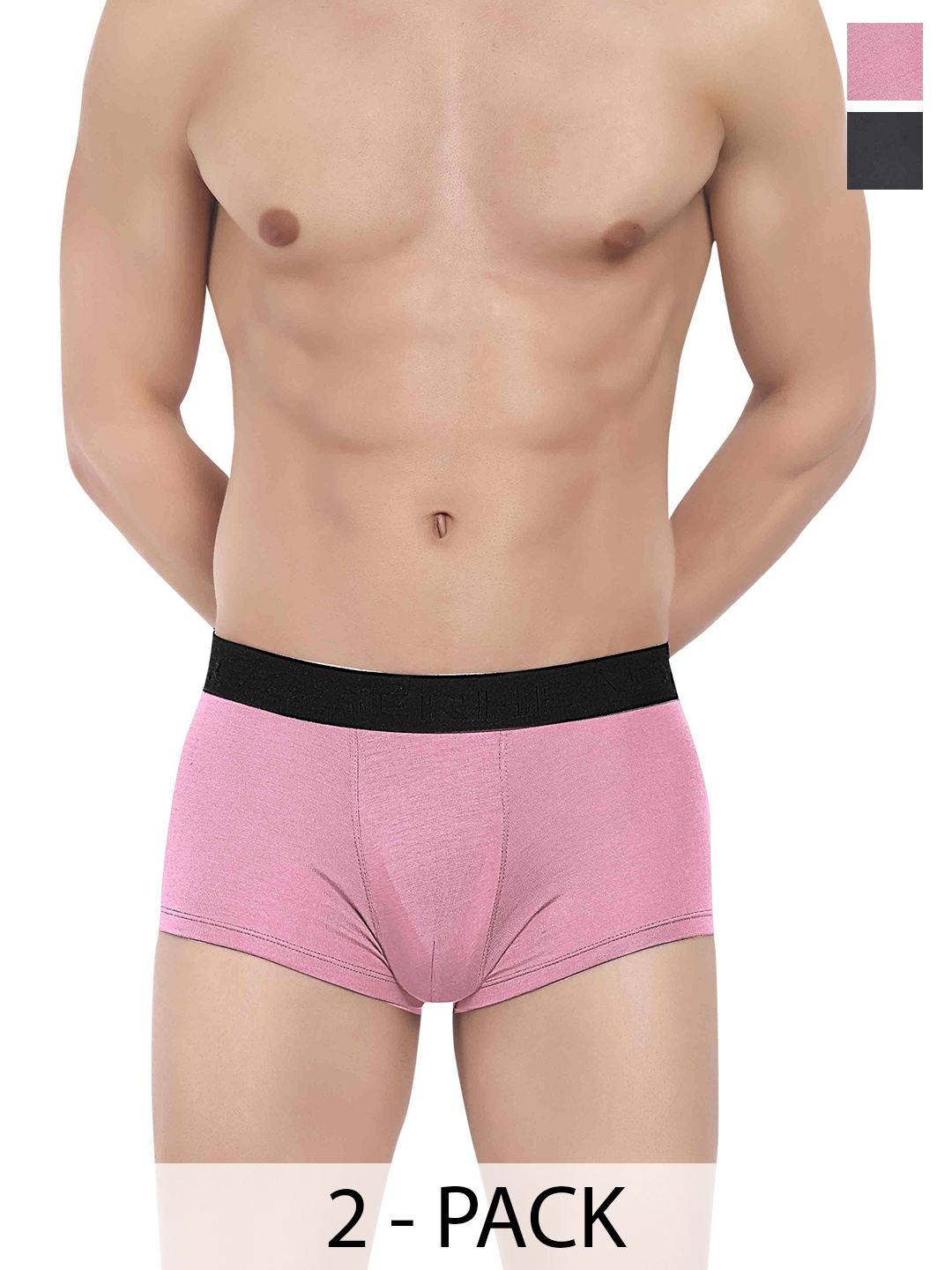 

LOGGERHEAD Pack Of 2 Cotton Short Trunks LHMT002-Pink-Grey