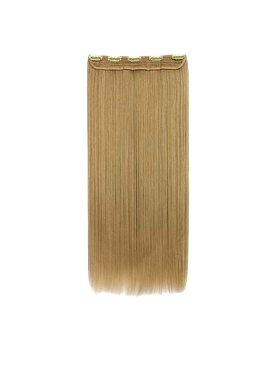 

camola deva 5 Clip Straight Hair Extension - Golden - 24 Inch, Gold