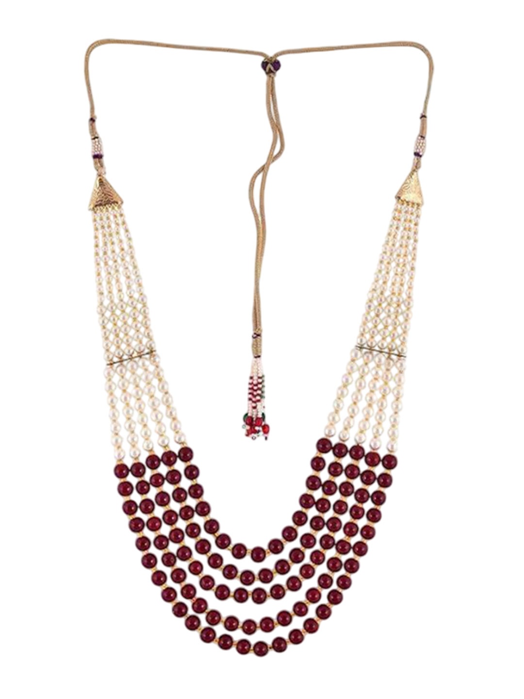 

Kezlin Gold-Plated Artificial Beaded Layered Necklace