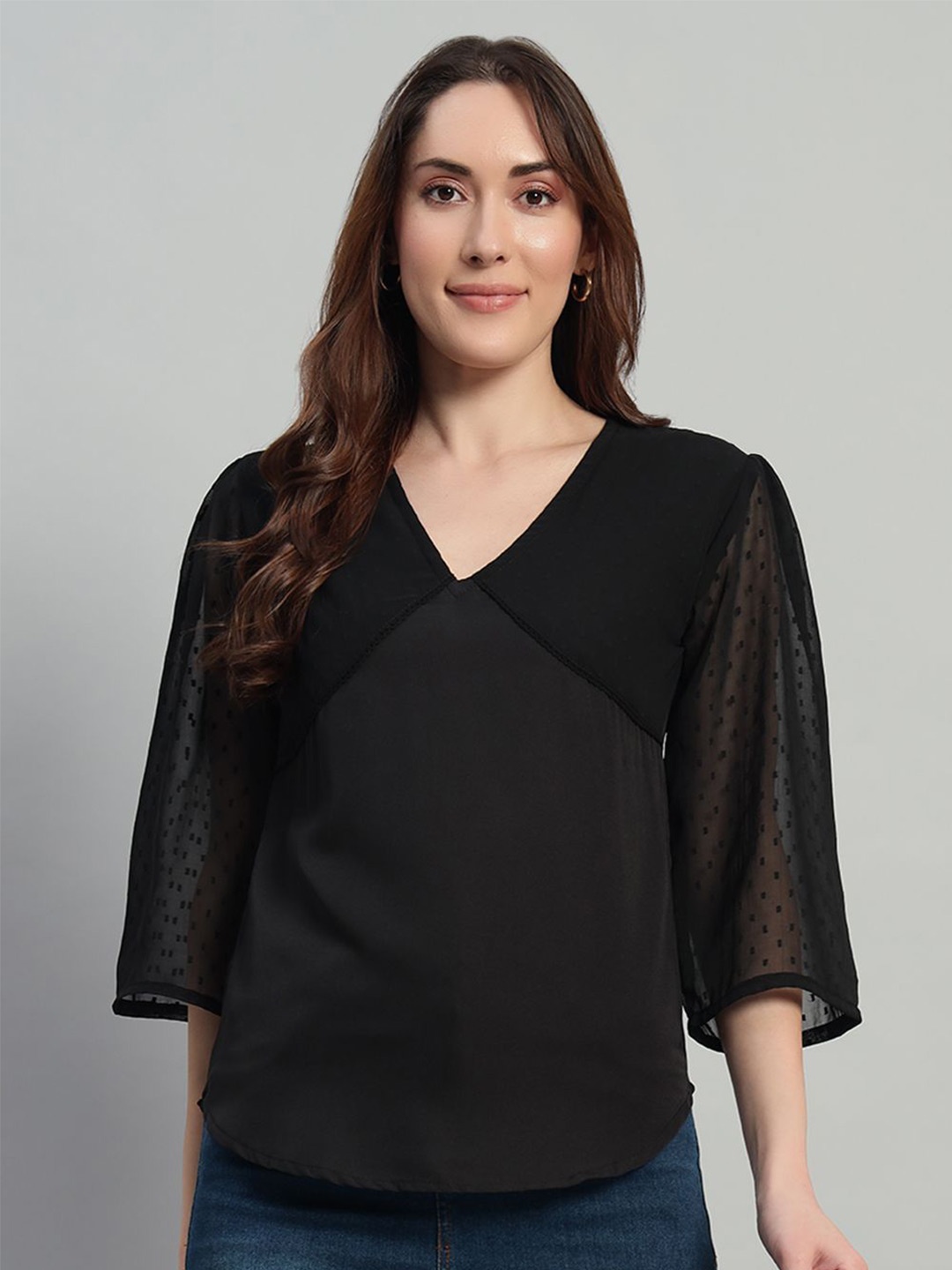 

ROSEMELON Georgette Top, Black