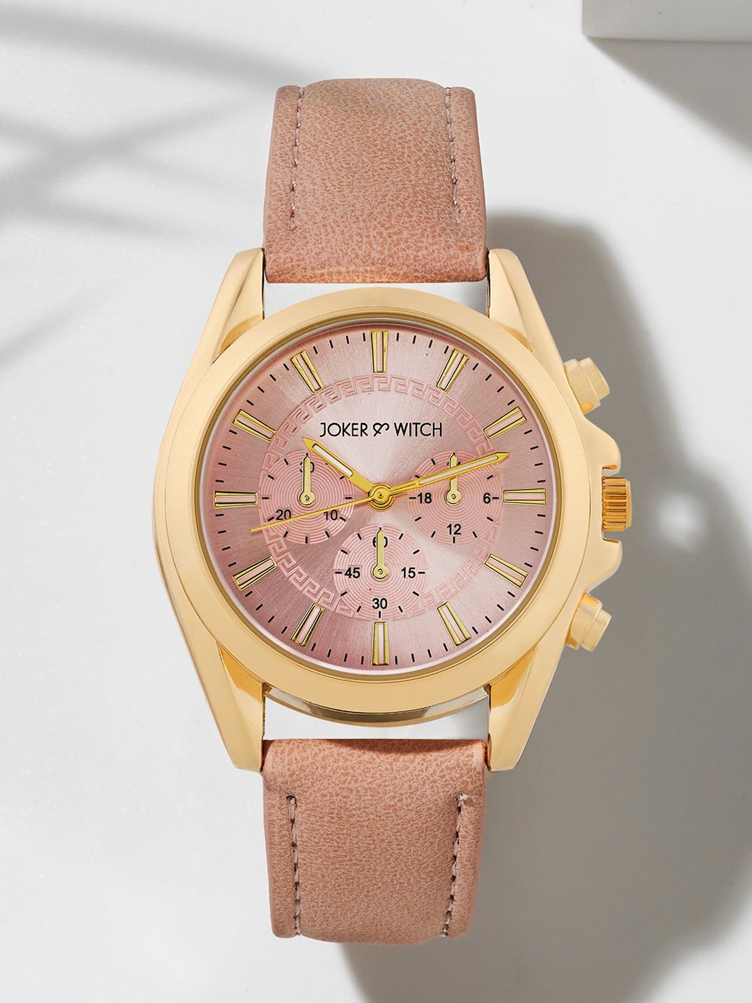 

JOKER & WITCH Women Mother of Pearl Dial & Leather Straps Analogue Watch AMWW933, Rose gold