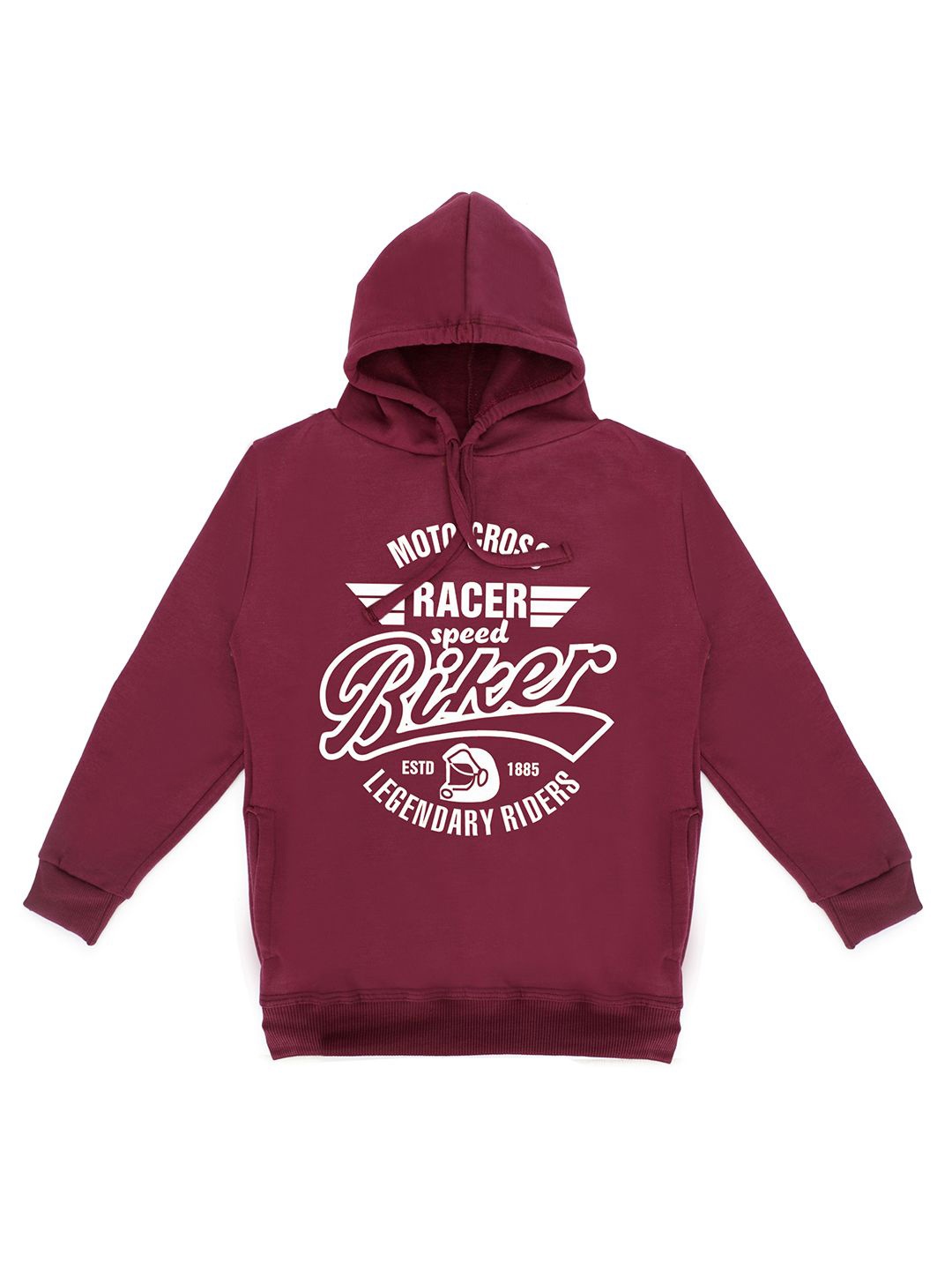 

Fabvio Plus Kids Printed Hooded Pullover Sweatshirt, Maroon