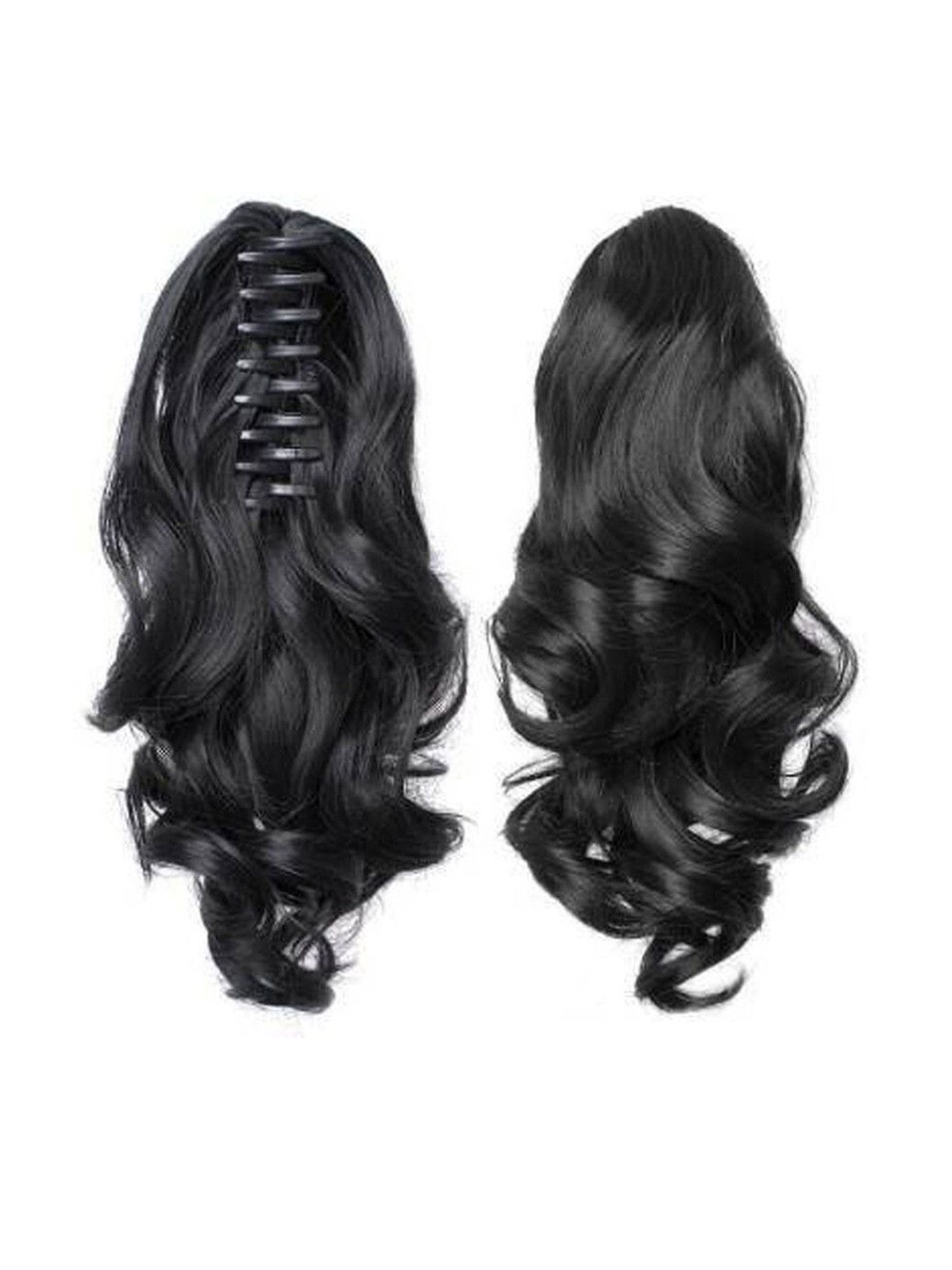 

camola deva Wavy Clip-In Hair Extension - 20 Inch - Black
