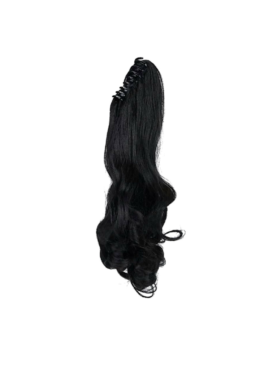 

camola deva Wavy Clip-In Hair Extension - Black- 20 Inch