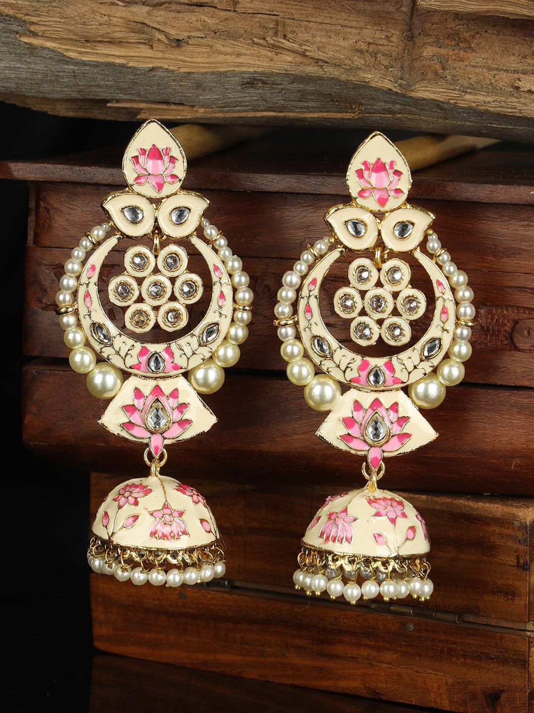

Anouk Classic Gold Plated Jhumkas Earrings