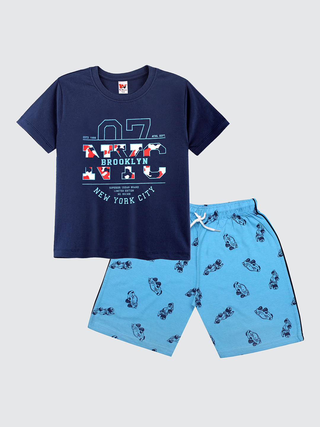

Tee Weavers Boys Printed Night suit, Navy blue