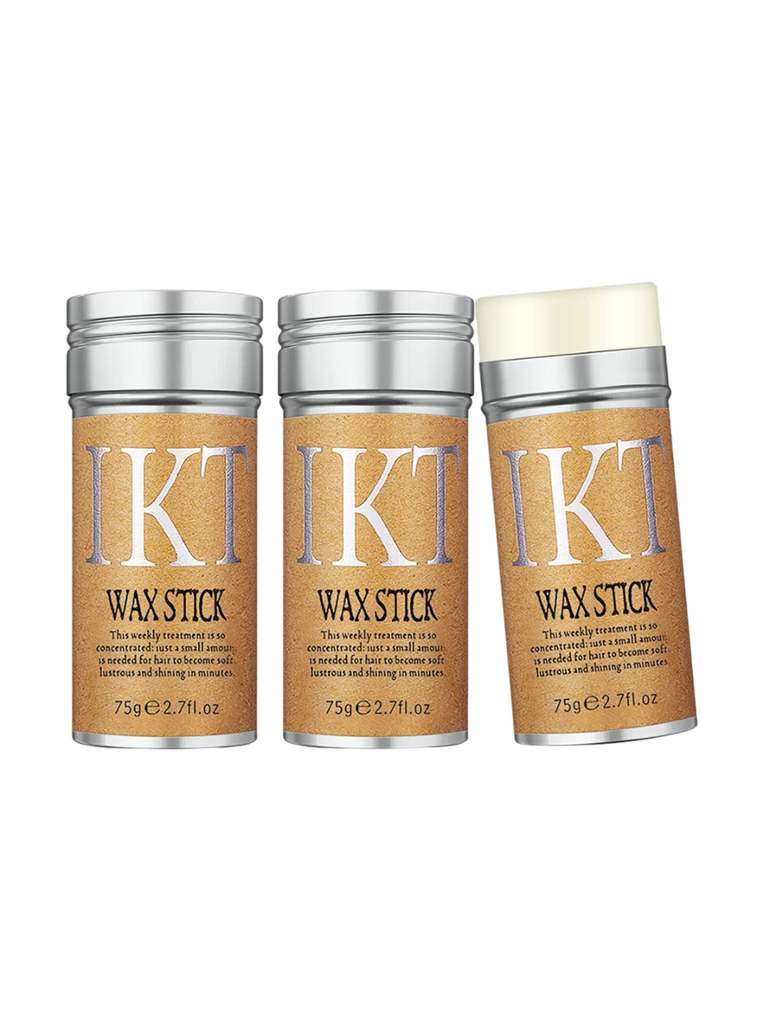

IKT Set Of 3 Hair Styling Wax Stick- 75 g Each, White