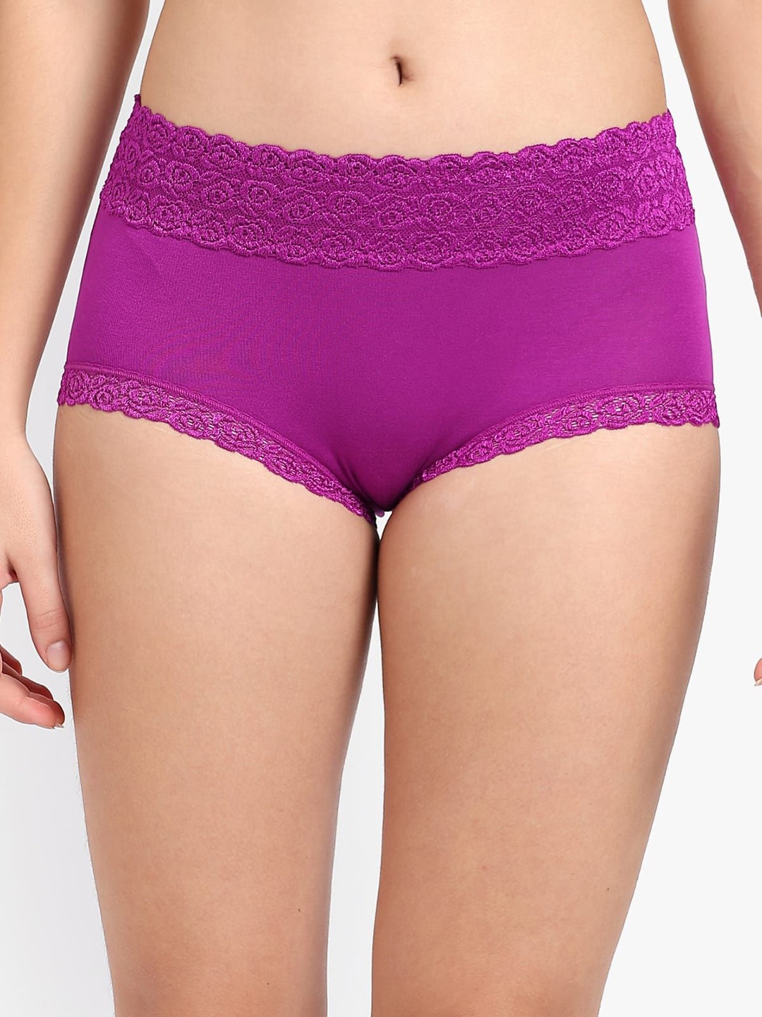 

Munaafi Seamless Mid Rise Hipster Briefs - 0463-DARKPINKK, Purple