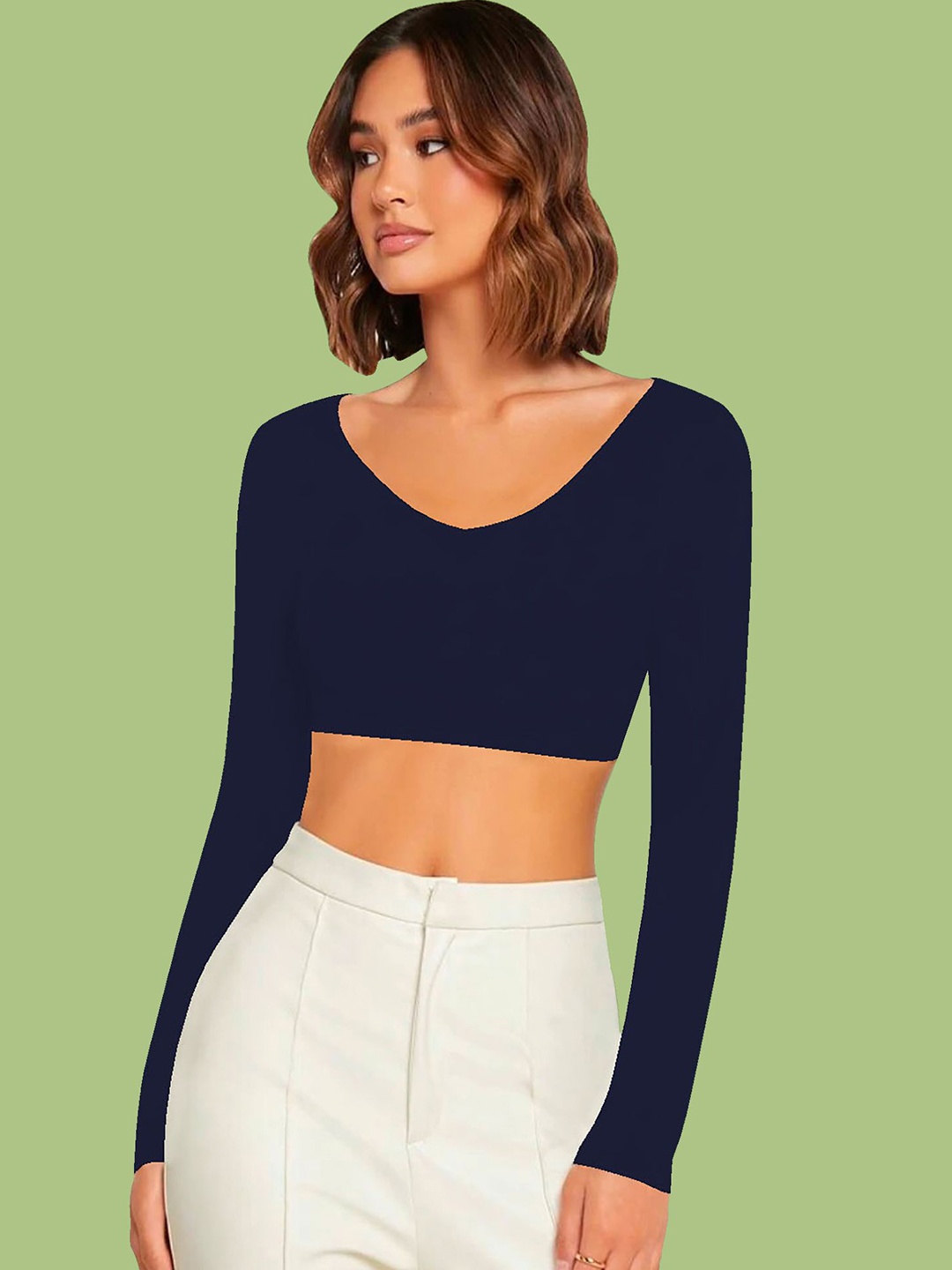 

Dream Beauty Fashion Crop Top, Navy blue