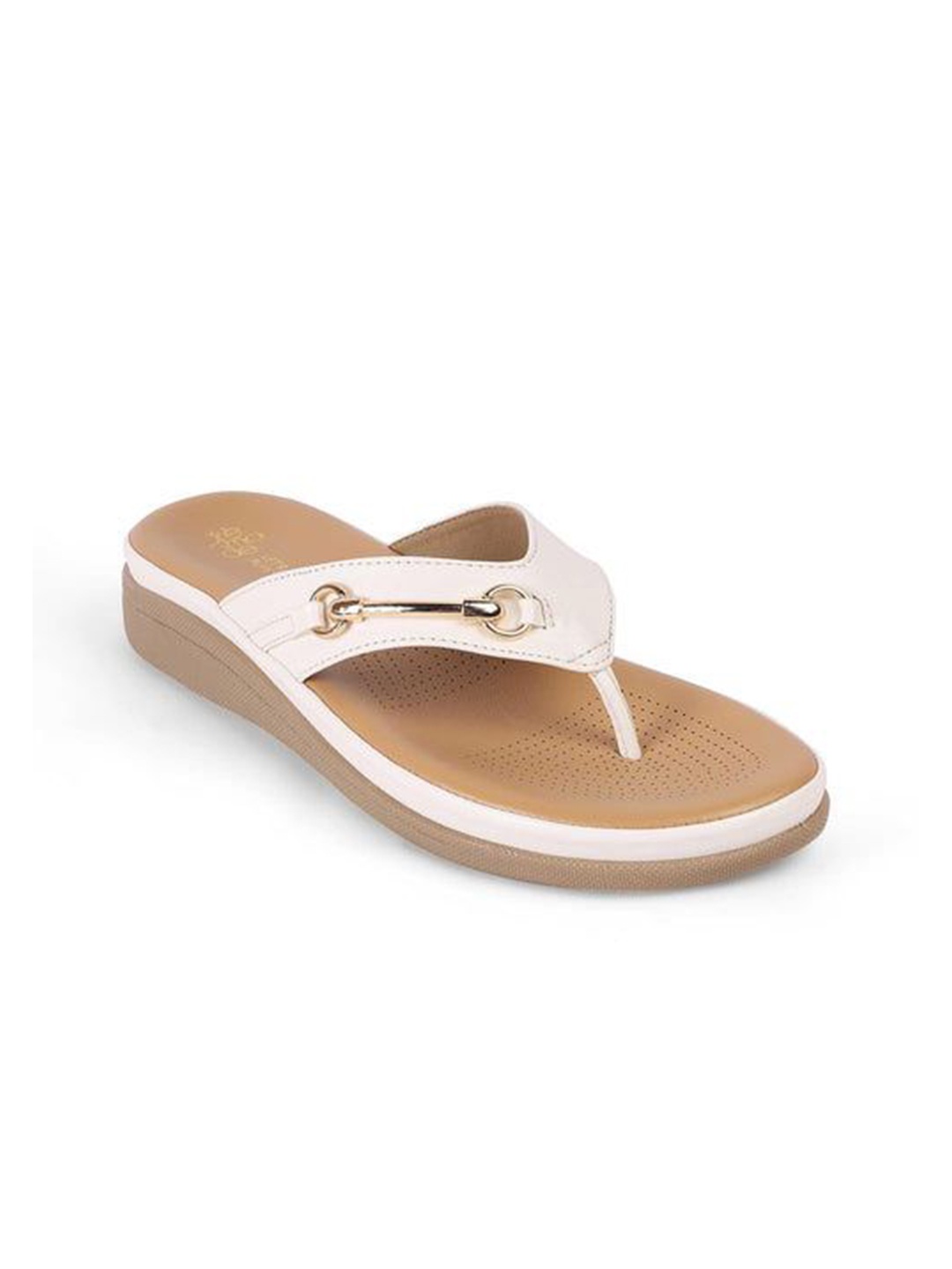 

Tresmode Women Open Toe Flats, White