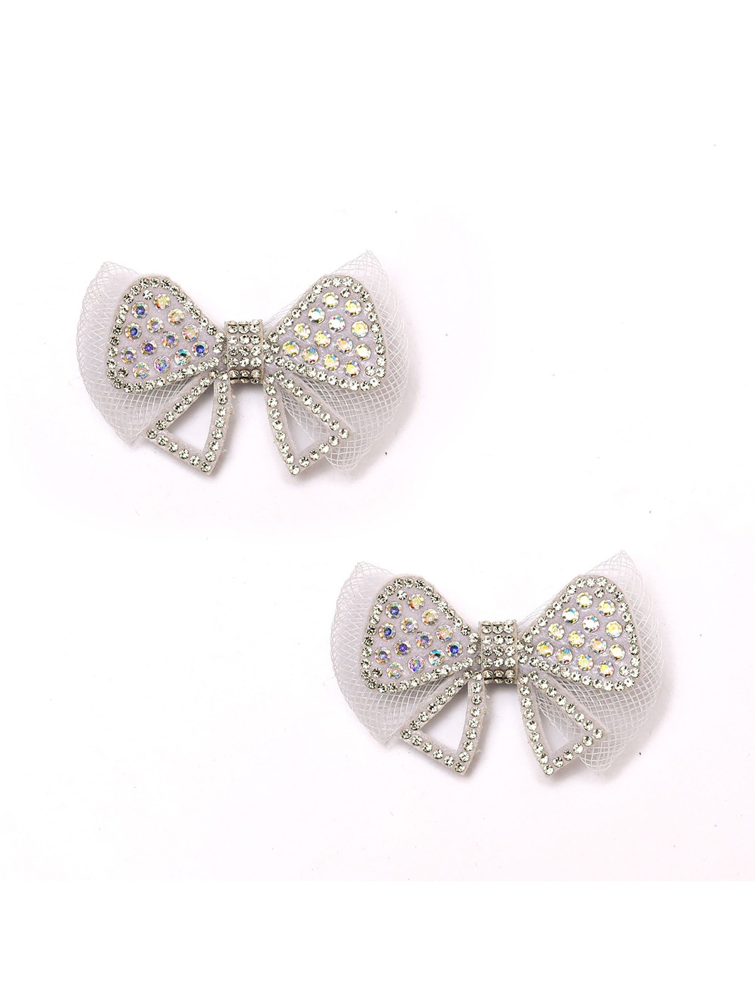 

Daizy Girls Set Of 2 Embellished Alligator Hair Clip, White