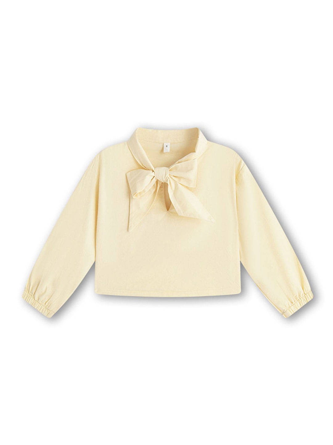 

LULU & SKY Tie-Up Neck Top, Beige