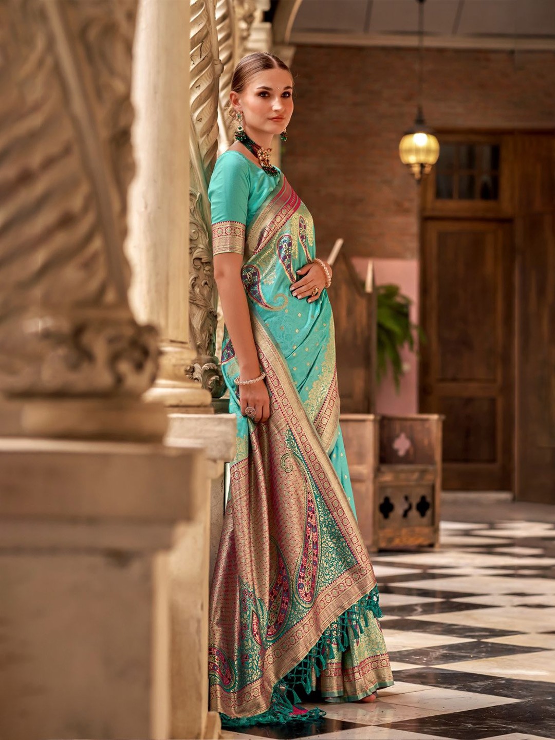 

DEVATITHI Blue Silk Saree