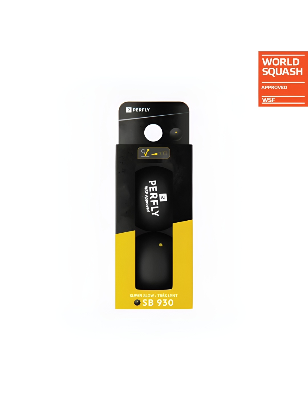 

PERFLY By Decathlon Set Of 2 Printed Squash Ball, Black