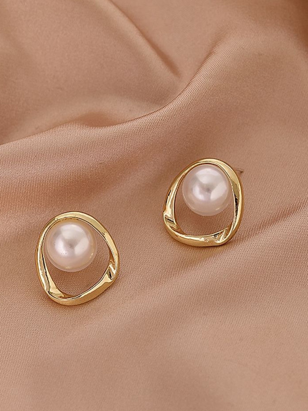 

Celestique Vintage Pearls Beaded Contemporary Studs, Gold