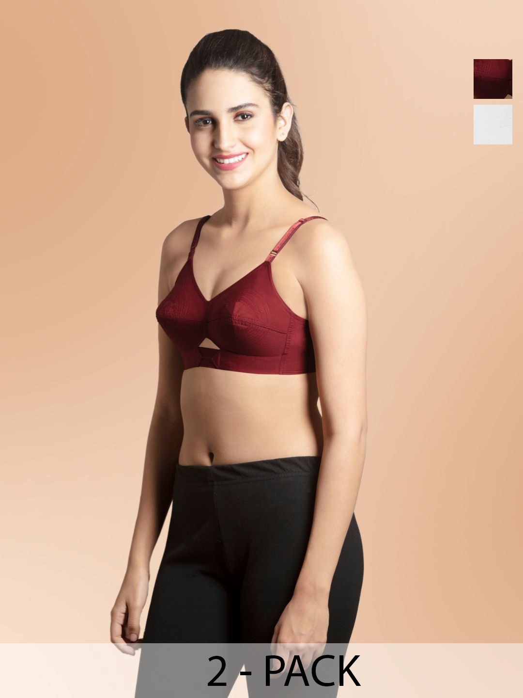 

BRIDA LADIES INNERWEAR Bra Full Coverage, Maroon