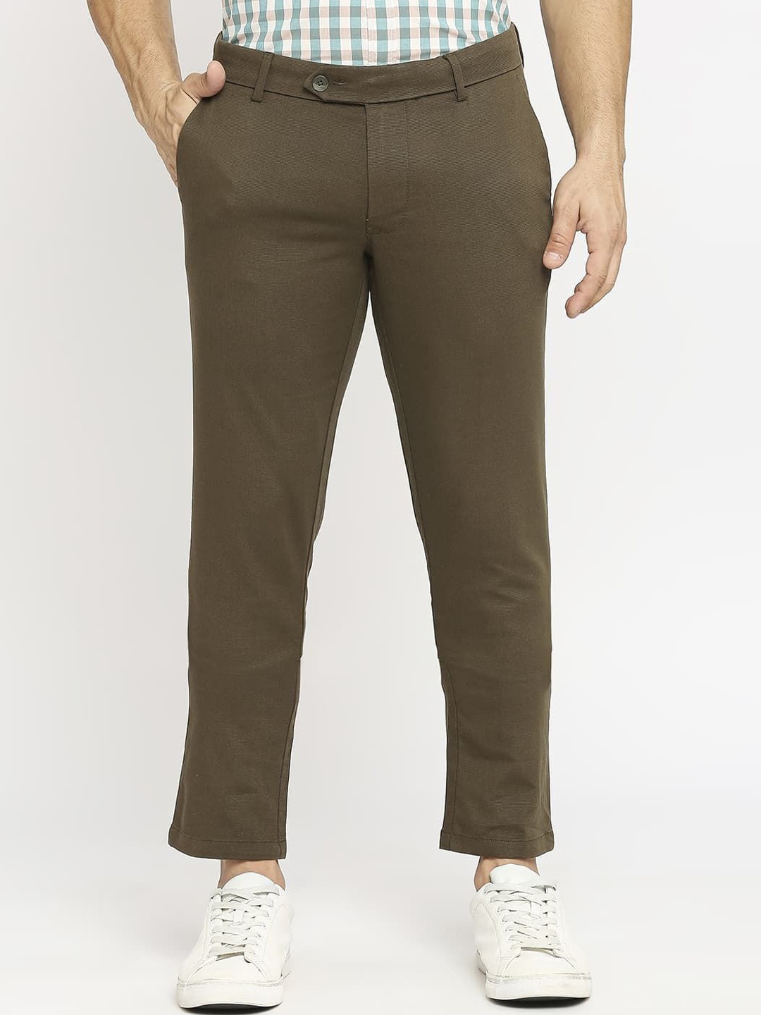 

Basics Men Comfort Trousers, Green