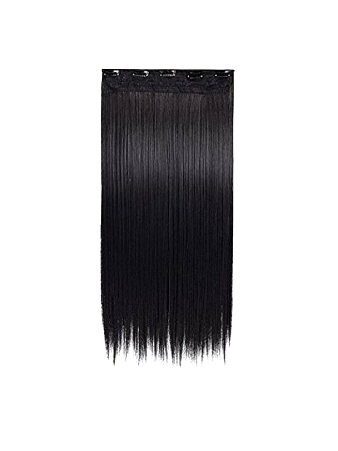

camola deva Clip In Straight Scalp Topper Hair Extension- Black- 24 Inch