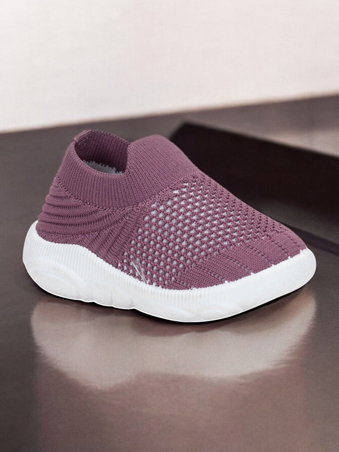

Lil Lollipop Unisex Kids Woven Design Slip-On Sneakers, Purple