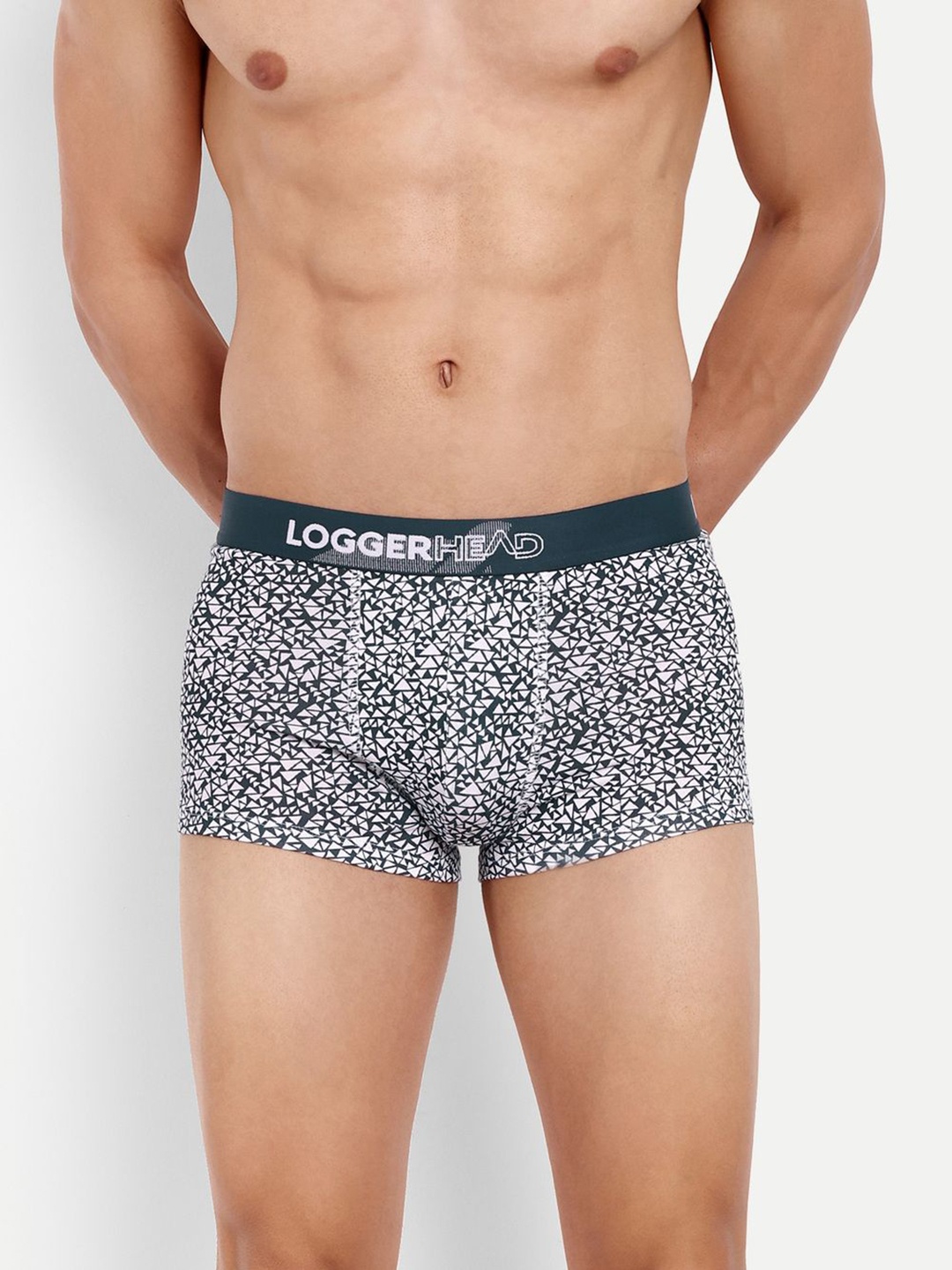 

LOGGERHEAD Printed Mid Rise Outer Elastic Trunks - LHPT006-NAVY-Navy, Navy blue