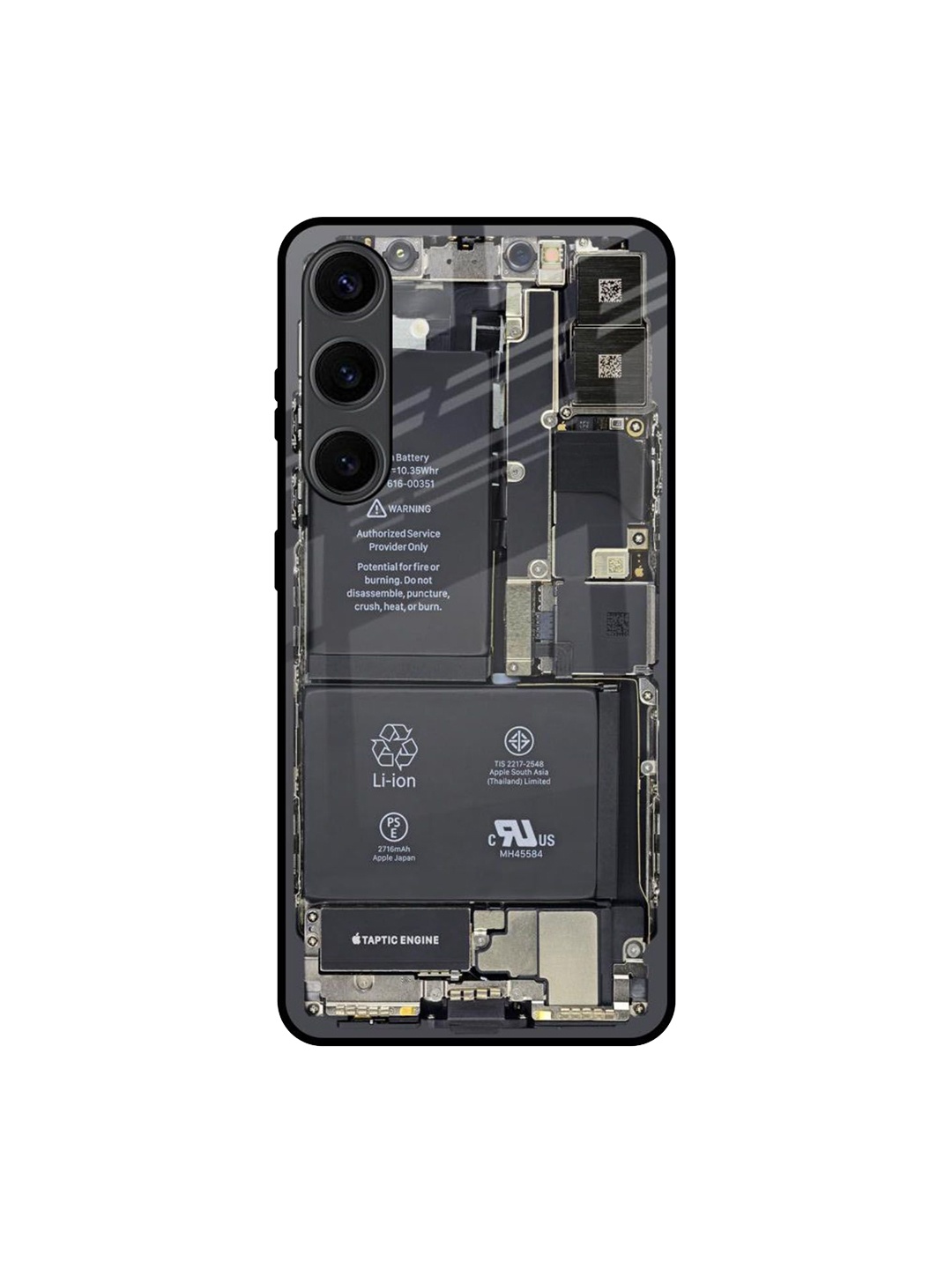 

QRIOH Skeleton Inside Printed Samsung Galaxy S24 Plus Back Case, Grey