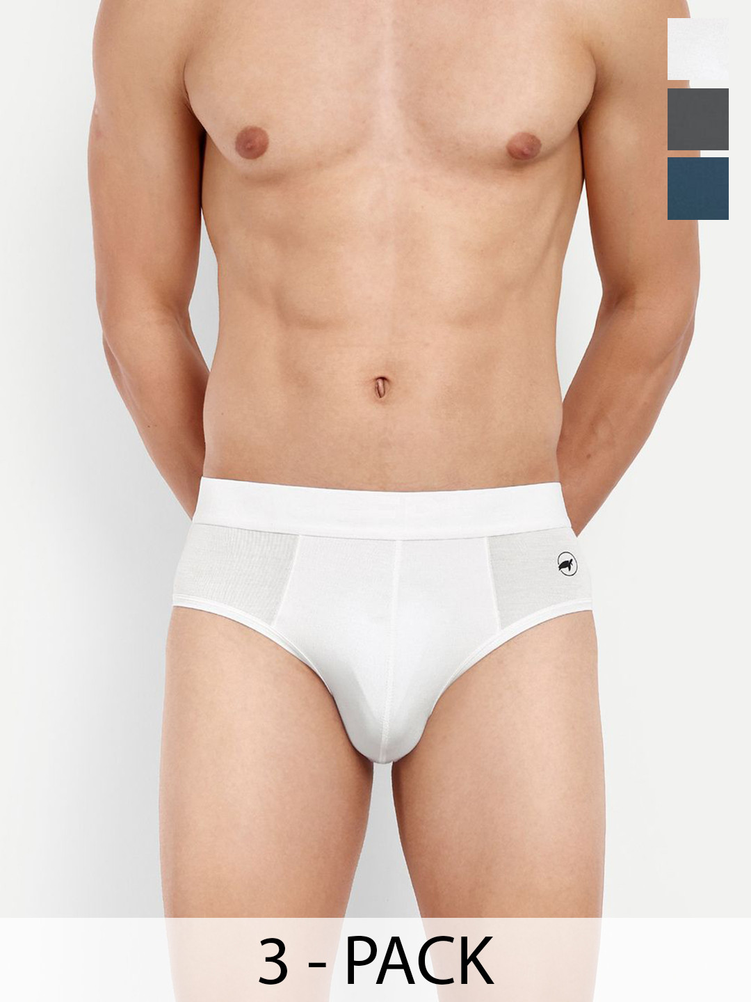 

LOGGERHEAD Pack Of 3 Mid Rise Briefs - LHMB002-R.Blue-S.Grey-White-R.Blue-S.Grey-White