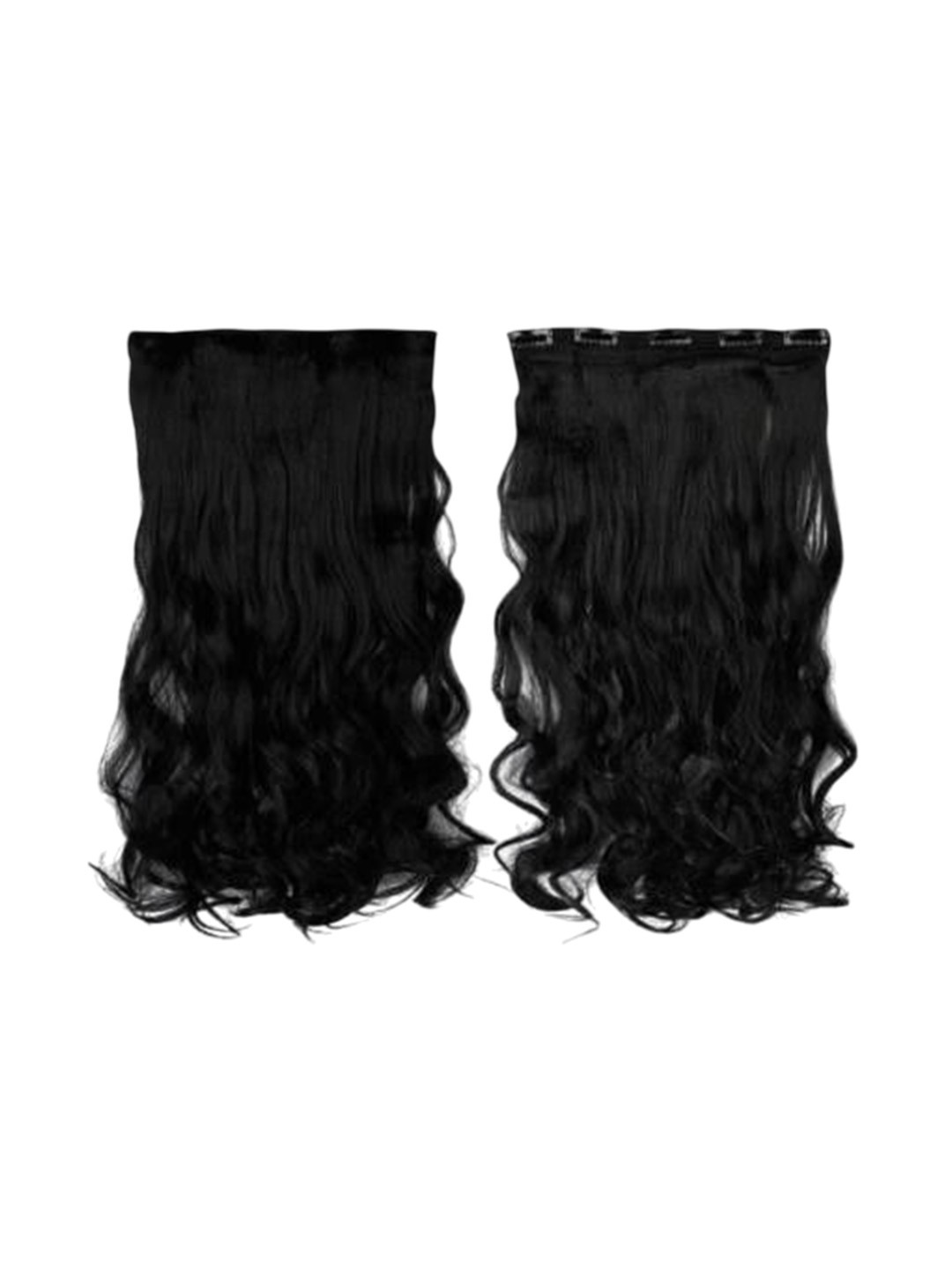 

camola deva 5- Clip In Wavy Scalp Topper Hair Extension- Black- 22 Inch