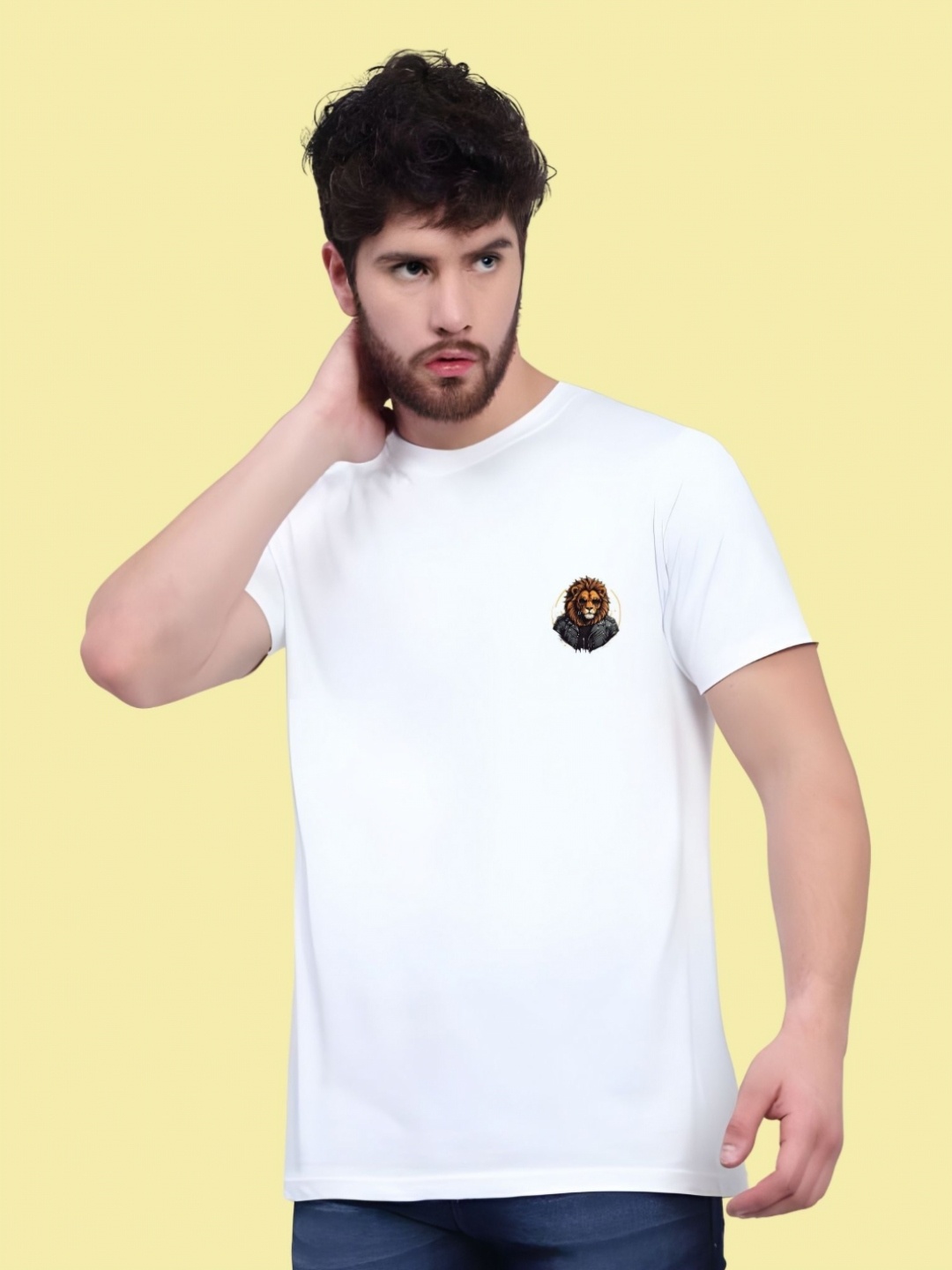 

THE BEETEL HOUSE Men Drop-Shoulder Sleeves T-shirt, White