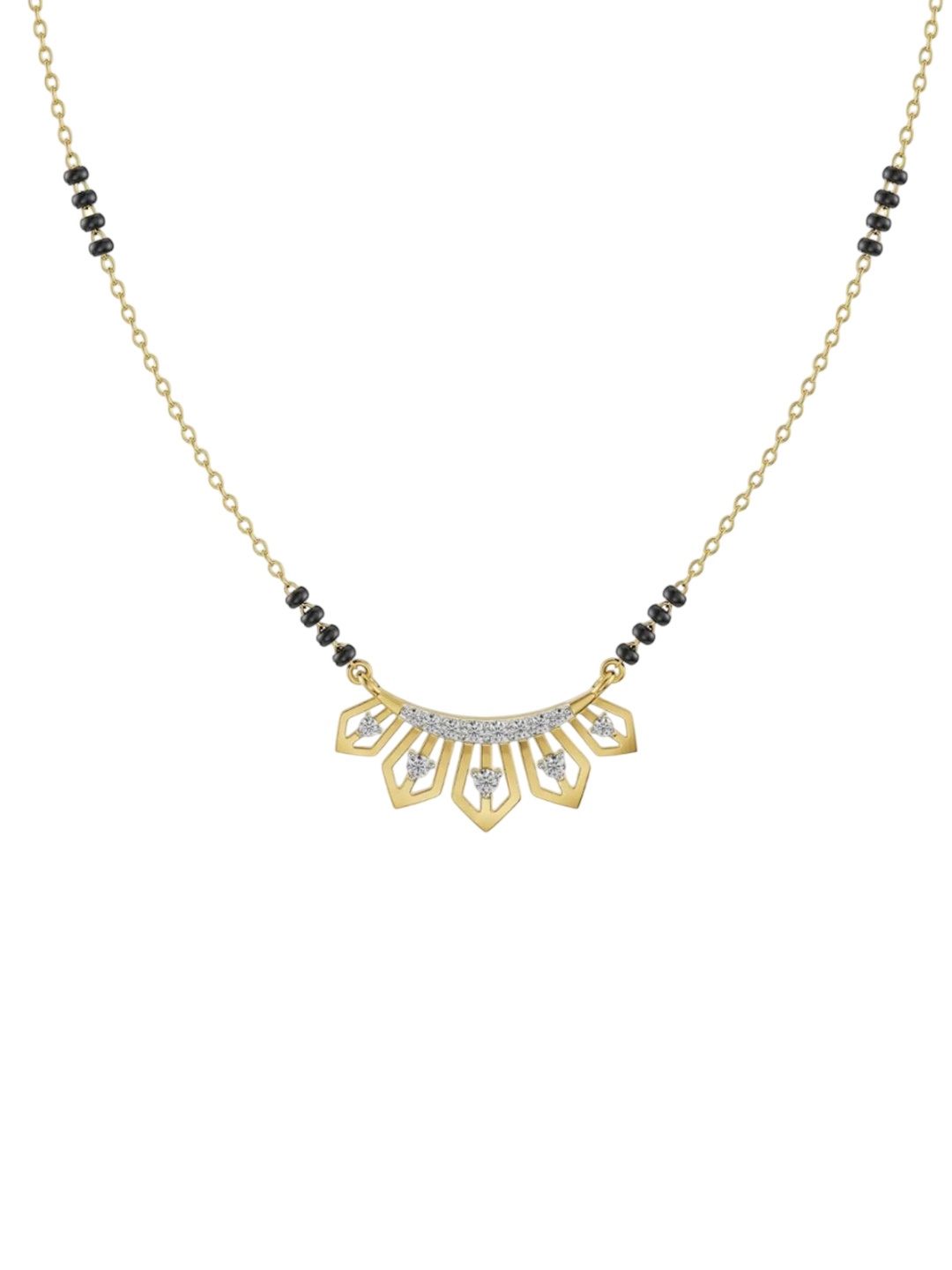 

Emori Jiya 14KT Diamond Mangalsutra, Yellow
