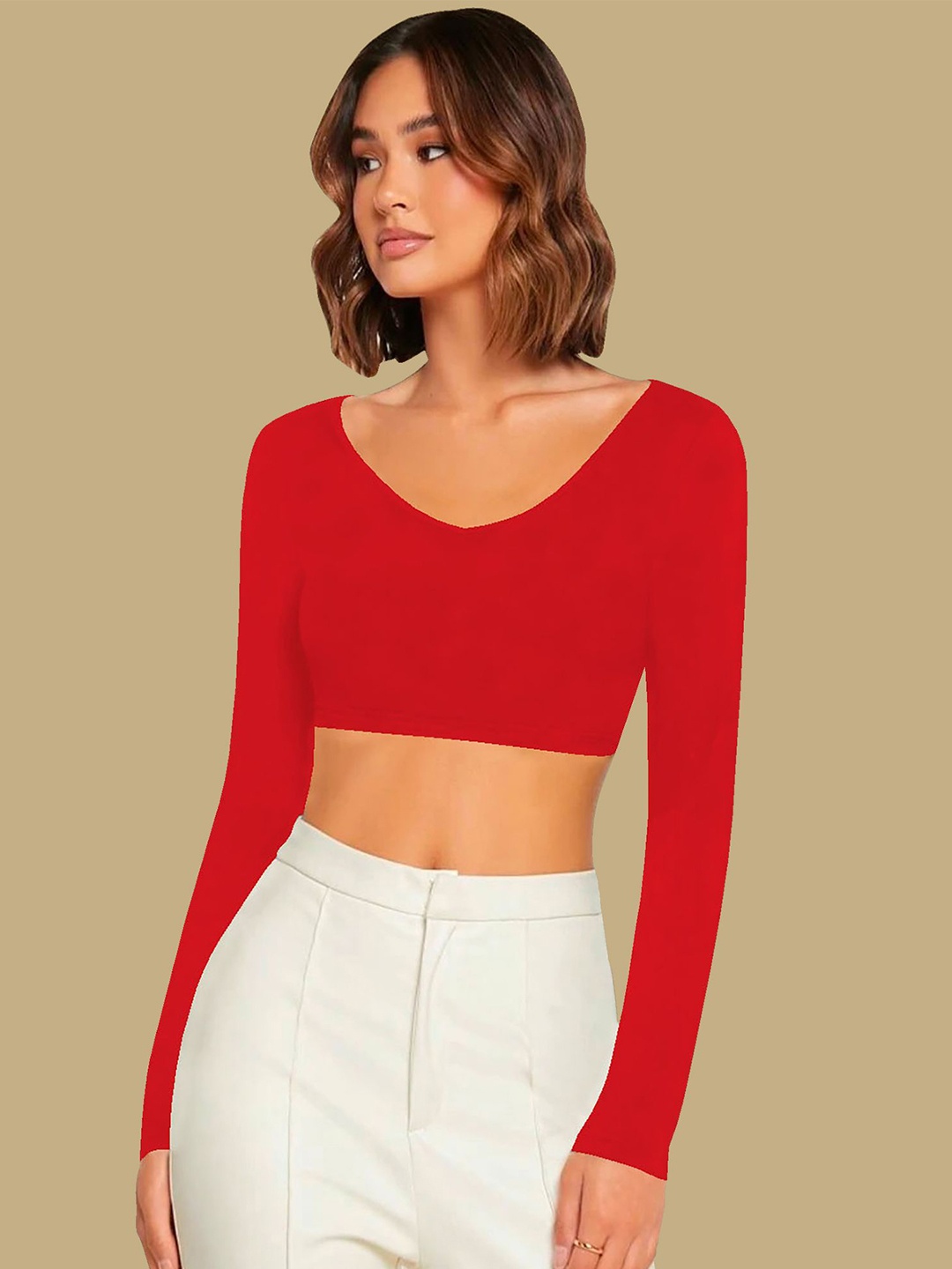 

Dream Beauty Fashion Crop Top, Red