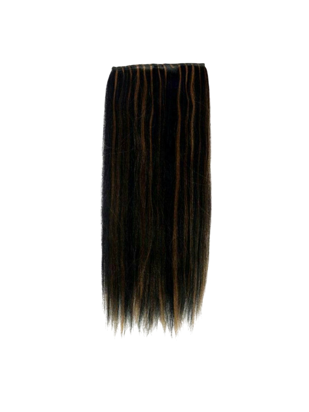 

camola deva Clip In Straight Scalp Topper Hair Extension- Black