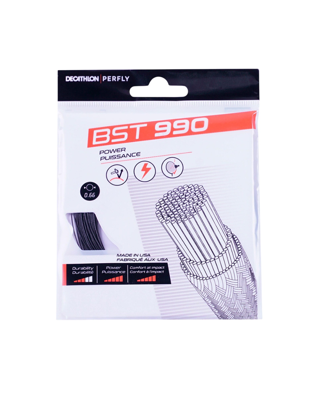

PERFLY By Decathlon Badminton String Bst 990, Black