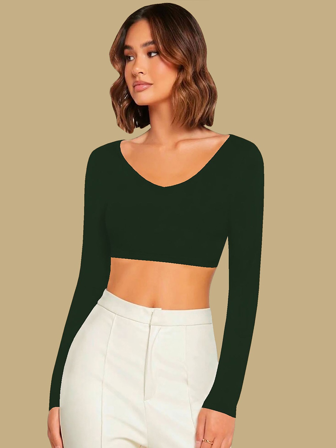 

Dream Beauty Fashion Crop Top, Green