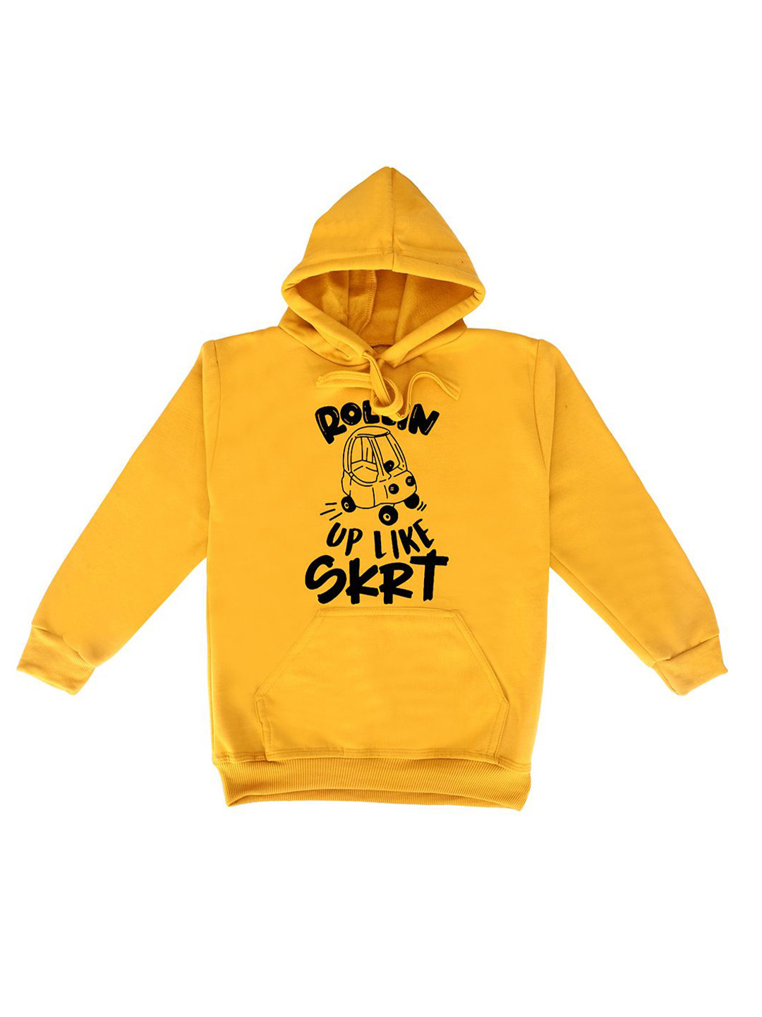 

Fabvio Plus Kids Printed Hooded Pullover Sweatshirt, Yellow