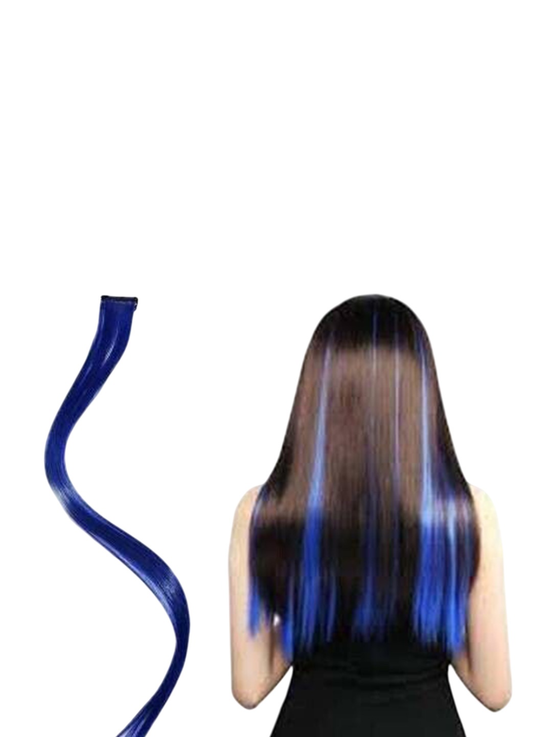 

camola deva Clip-In Ponytail Straight Hair Extension - Blue - 24 Inch