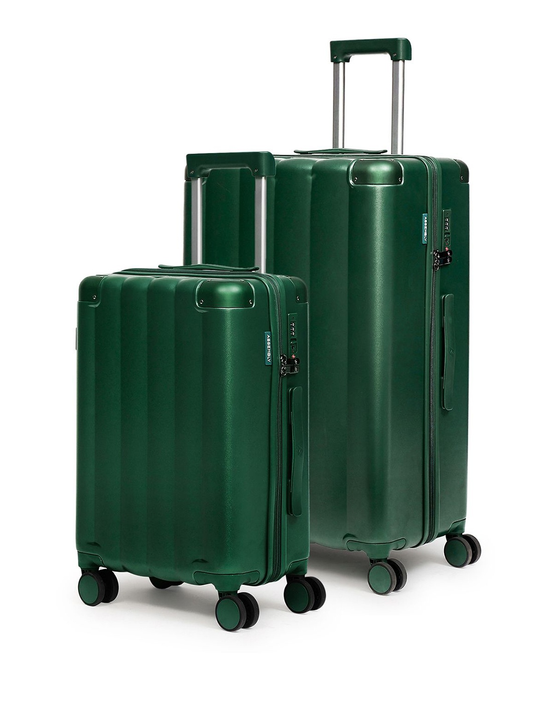 

Assembly Iris Set Of 2 Textured Hard-Sided Trolley Bag, Green